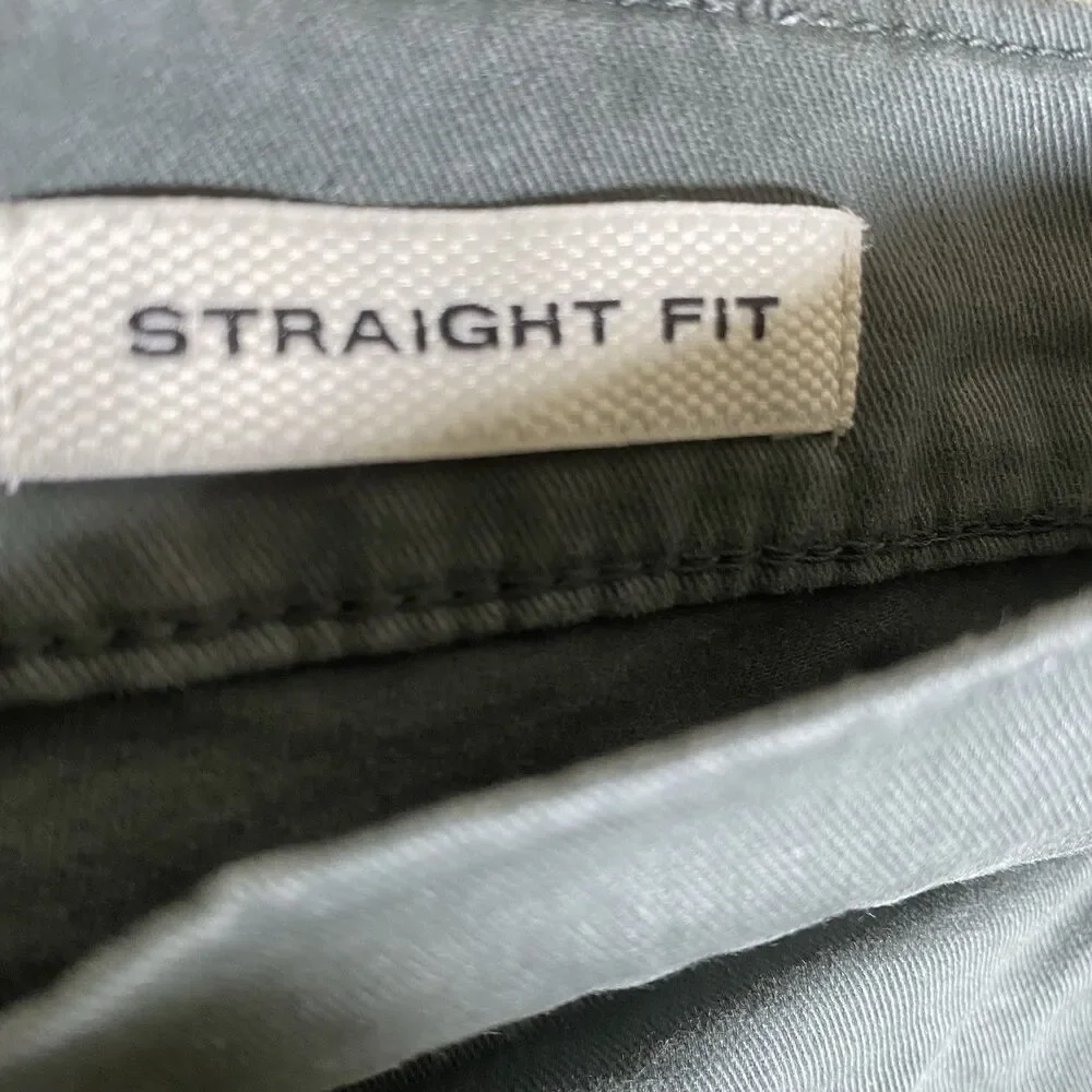 Flint and Tinder Chino Pants Straight Fit Green Casual Men's 36x34 Cotton
